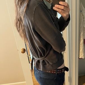 **SOLD** AllSaints washed charcoal Miller sweatshirt, size 10, slightly cropped